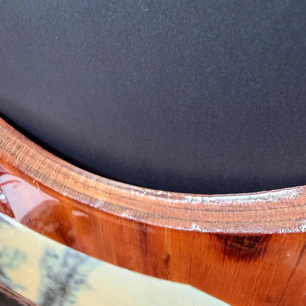 Vintage Coyote‎ Wall Clock Large Rustic Wood 1980s Wildlife Cabin Decor
